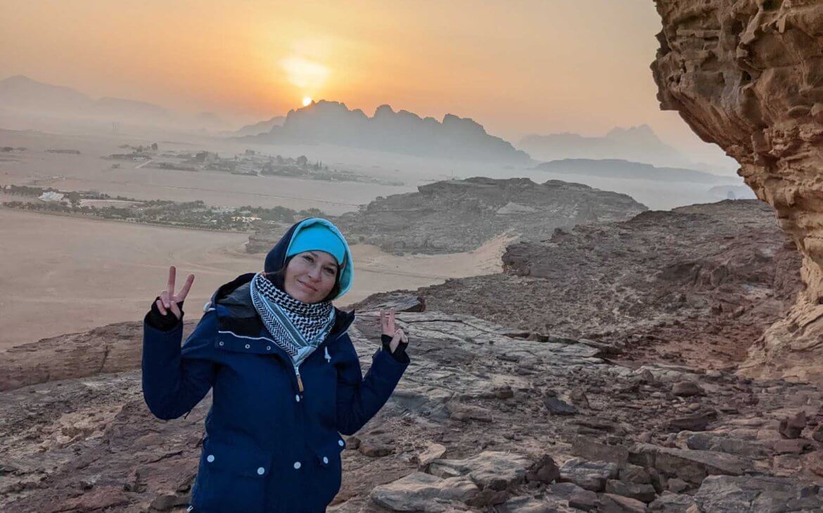 sunrise in Wadi Rum desert